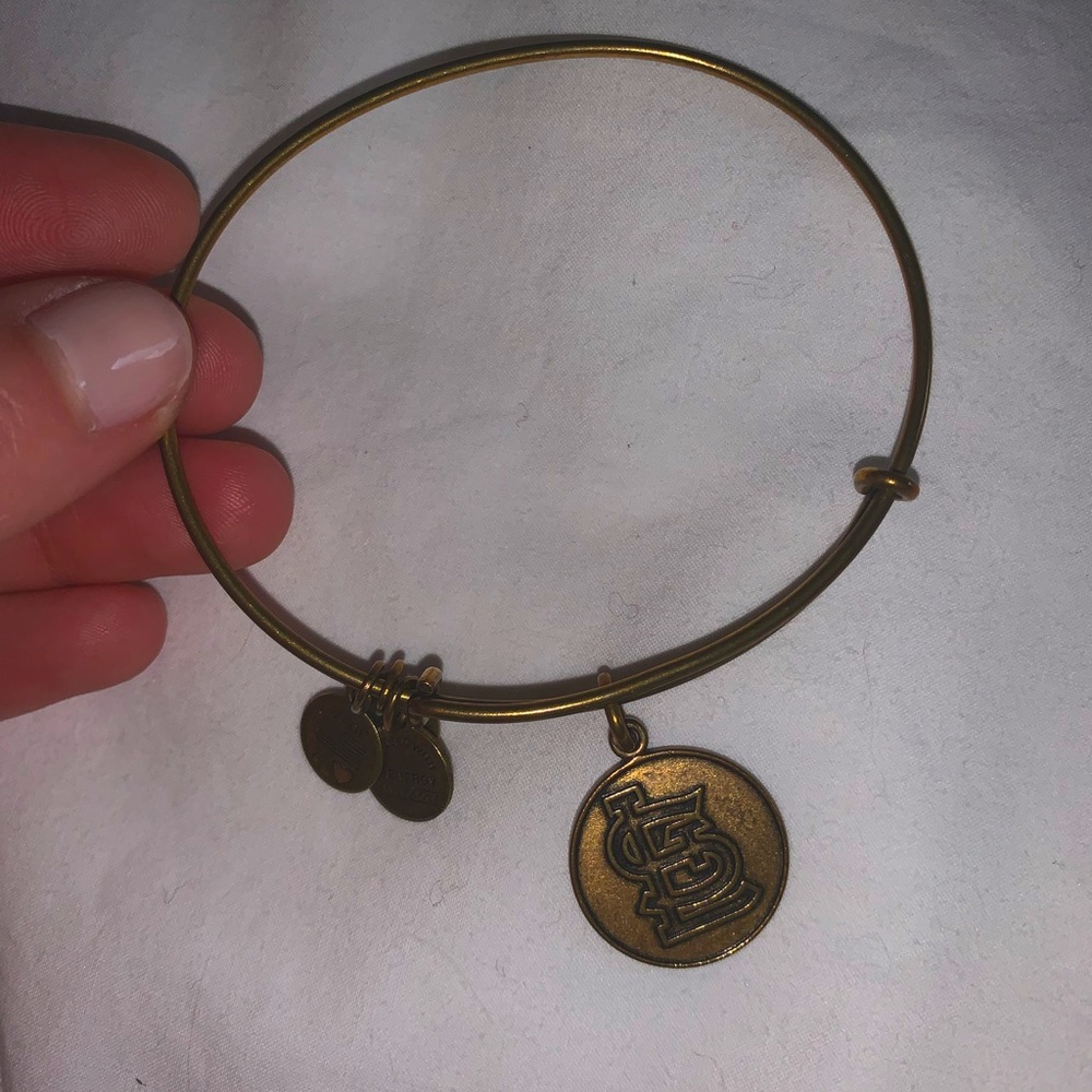 Alex and Ani STL cardinals gold tone bracelet